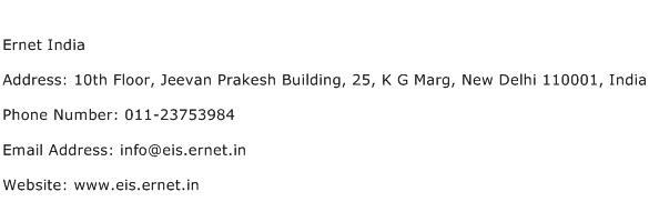 Ernet India Address Contact Number
