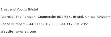 Ernst and Young Bristol Address Contact Number