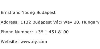 Ernst and Young Budapest Address Contact Number