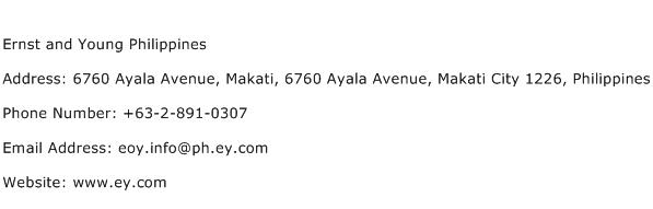 Ernst and Young Philippines Address Contact Number