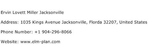 Ervin Lovett Miller Jacksonville Address Contact Number