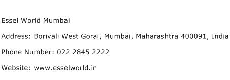 Essel World Mumbai Address Contact Number
