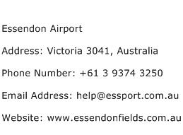 Essendon Airport Address Contact Number