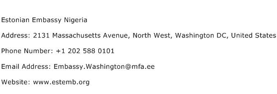 Estonian Embassy Nigeria Address Contact Number