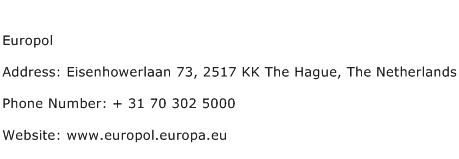 Europol Address Contact Number