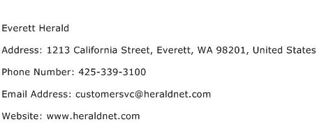 Everett Herald Address Contact Number