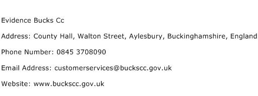 Evidence Bucks Cc Address Contact Number