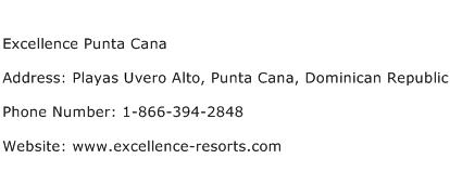 Excellence Punta Cana Address Contact Number