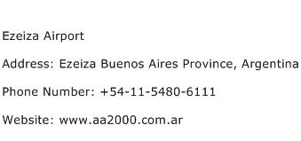 Ezeiza Airport Address Contact Number