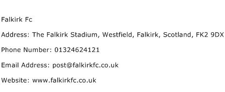 Falkirk Fc Address Contact Number