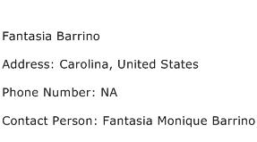 Fantasia Barrino Address Contact Number
