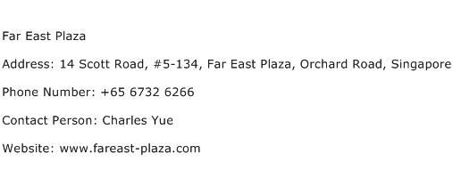 Far East Plaza Address Contact Number