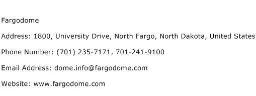Fargodome Address Contact Number