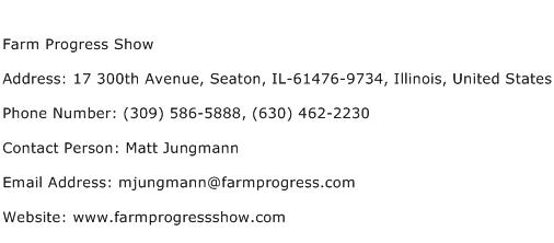 Farm Progress Show Address Contact Number