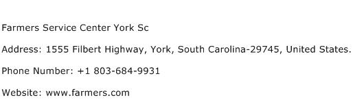 Farmers Service Center York Sc Address Contact Number