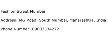 Fashion Street Mumbai Address Contact Number