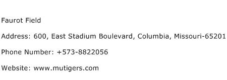 Faurot Field Address Contact Number