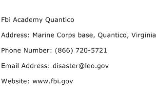 Fbi Academy Quantico Address Contact Number