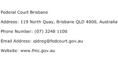 Federal Court Brisbane Address Contact Number