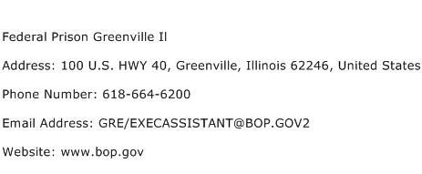 Federal Prison Greenville Il Address Contact Number