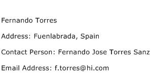 Fernando Torres Address Contact Number