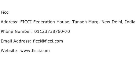 Ficci Address Contact Number