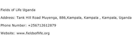 Fields of Life Uganda Address Contact Number
