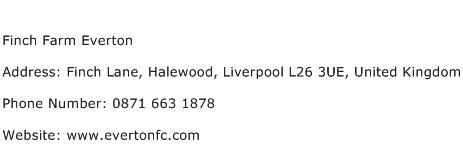 Finch Farm Everton Address Contact Number