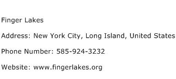 Finger Lakes Address Contact Number
