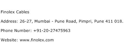 Finolex Cables Address Contact Number
