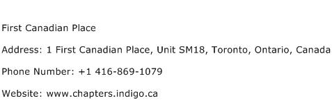 First Canadian Place Address Contact Number