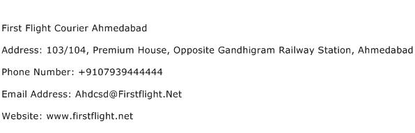 First Flight Courier Ahmedabad Address Contact Number