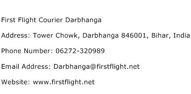 First Flight Courier Darbhanga Address Contact Number
