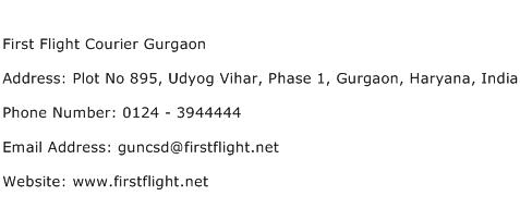 First Flight Courier Gurgaon Address Contact Number