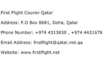 First Flight Courier Qatar Address Contact Number