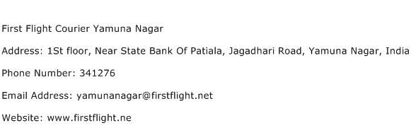 First Flight Courier Yamuna Nagar Address Contact Number