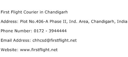 First Flight Courier in Chandigarh Address Contact Number