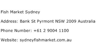 Fish Market Sydney Address Contact Number