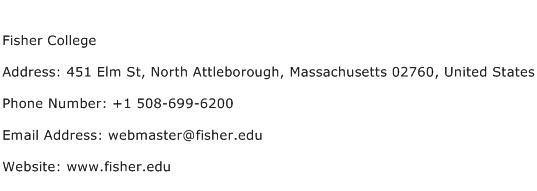 Fisher College Address Contact Number