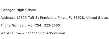 Flanagan High School Address Contact Number