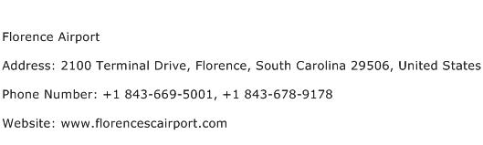 Florence Airport Address Contact Number
