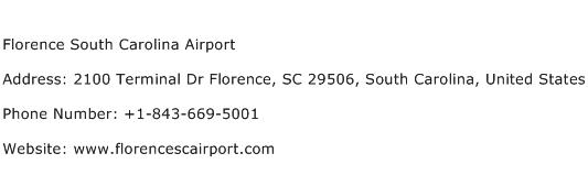 Florence South Carolina Airport Address Contact Number