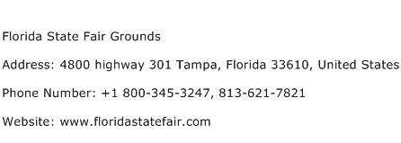 Florida State Fair Grounds Address Contact Number