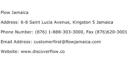 Flow Jamaica Address Contact Number