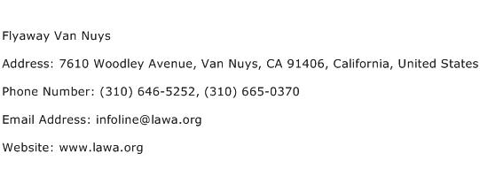 Flyaway Van Nuys Address Contact Number