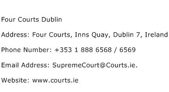 Four Courts Dublin Address Contact Number