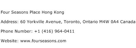 Four Seasons Place Hong Kong Address Contact Number