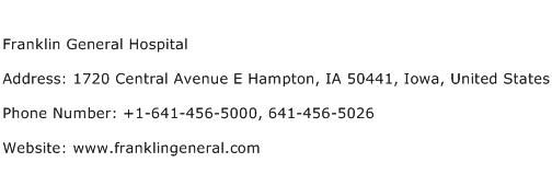 Franklin General Hospital Address Contact Number