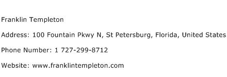 Franklin Templeton Address Contact Number