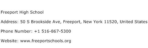 Freeport High School Address Contact Number